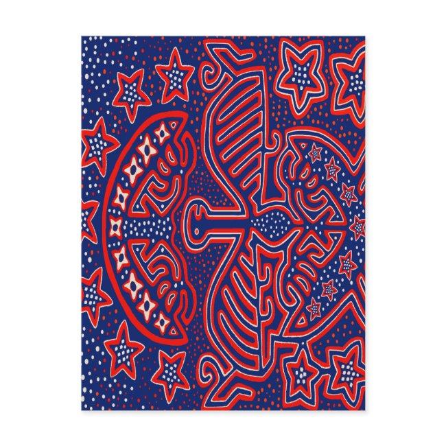 Usa Eagle Democratic Patriot Postinvitations