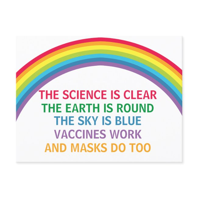 Vaccines Work Wear A Mask Rainbow Science Quote Postinvitations