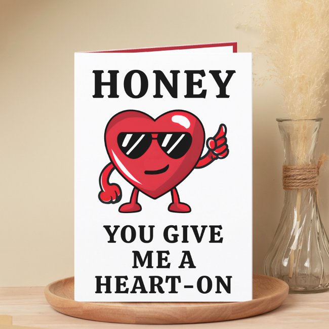 Valentine's Day Naughty Heart Funny Happy Birthday Thank You Invitations