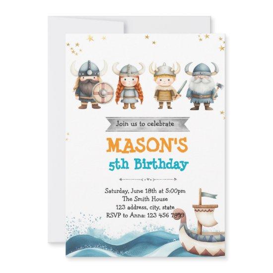 Viking Birthday Party Invitation