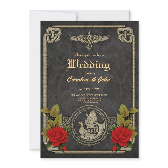 Viking Mystical Charm With Elegant Celtic Knots. Invitation