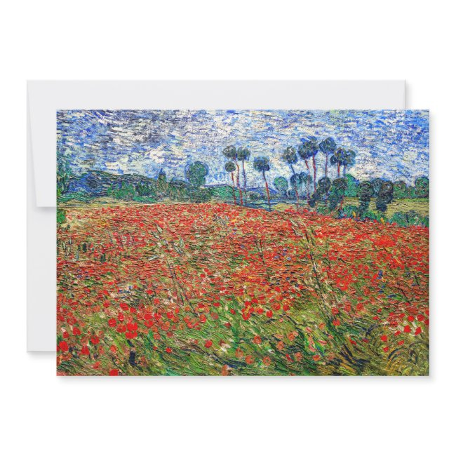 Vincent Van Gogh - Poppy Field Thank You Invitations