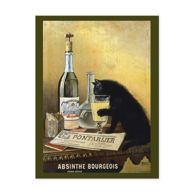 Vintage Absinthe Bourgeois Advertisement Postinvitations