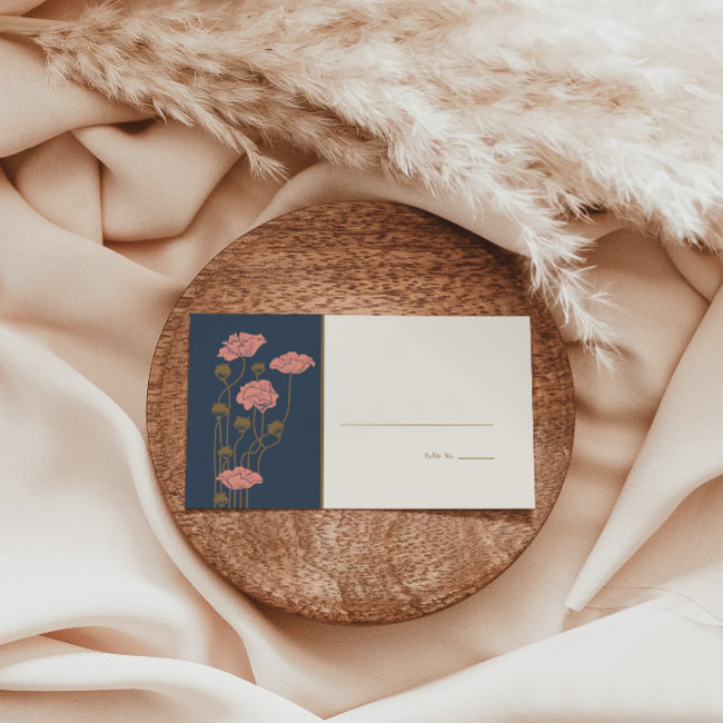Vintage Art Nouveau Flat Place Invitations