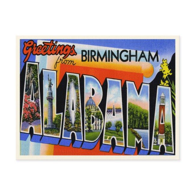Vintage Birmingham Alabama Announcement Postinvitations