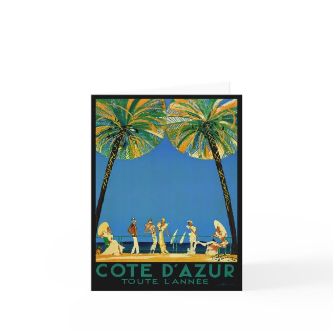 Vintage Cote D'azur French Travel Invitations