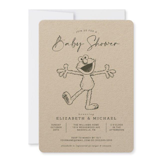 Vintage Elmo Baby Shower Invitation