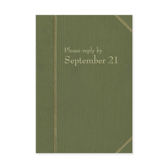 Vintage Green Book Rsvp