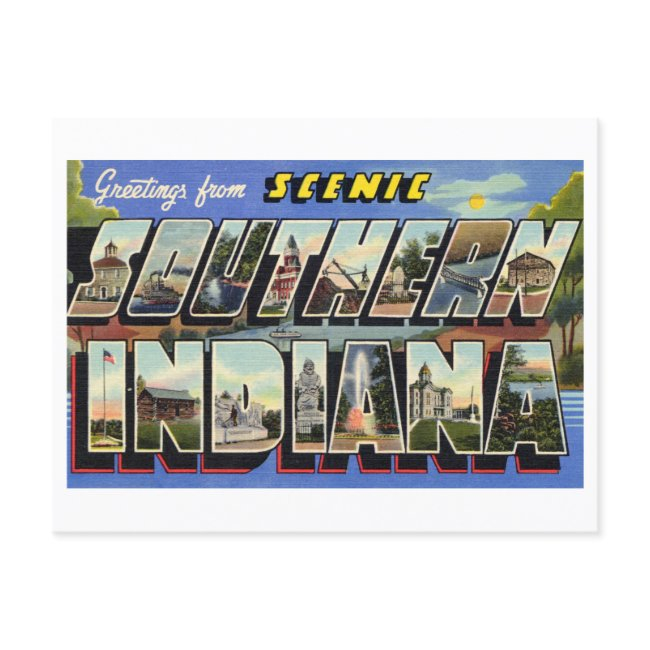 Vintage Greetings From Southern Indiana Postinvitations