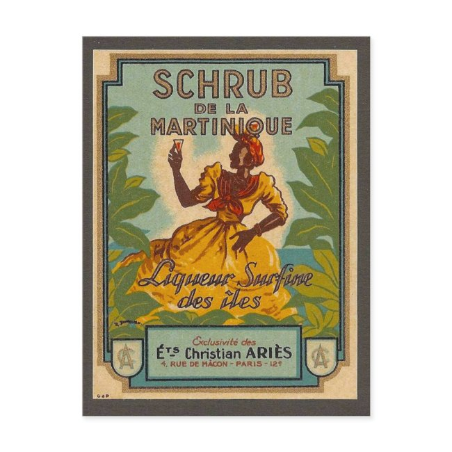 Vintage Martinique Travel Postinvitations