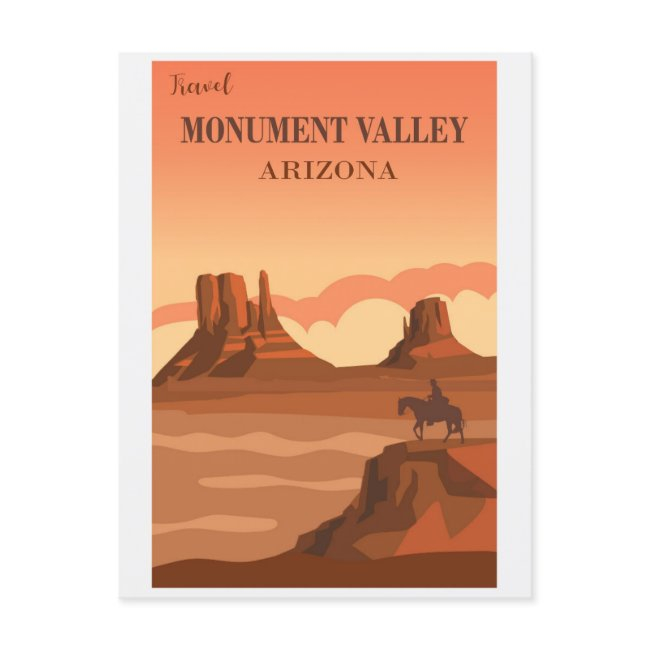 Vintage Monument Valley Arizona Travel Postinvitations