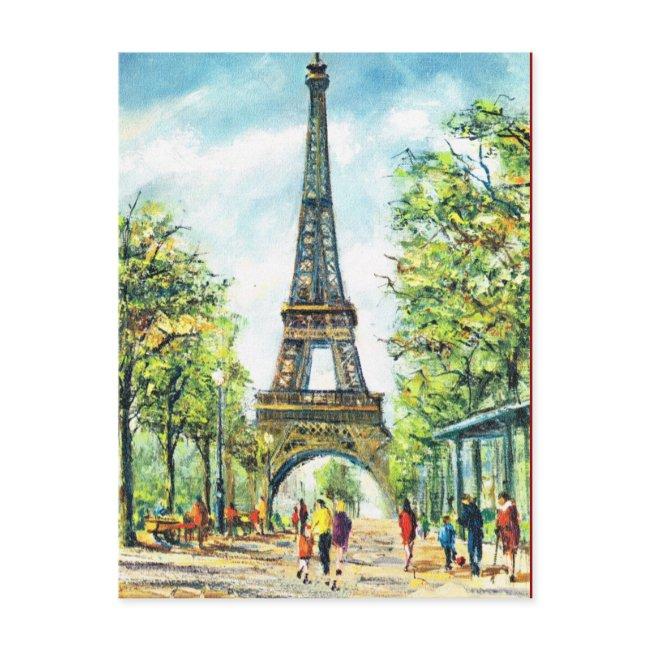 Vintage Paris, Eiffel Tower Postinvitations