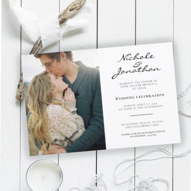 Virtual Online Photo Wedding Invitation