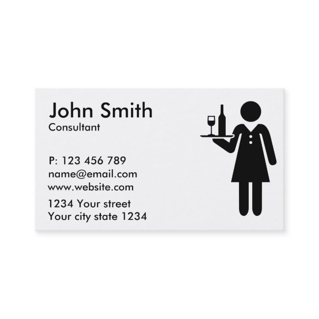 Waitress Server Business Invitations