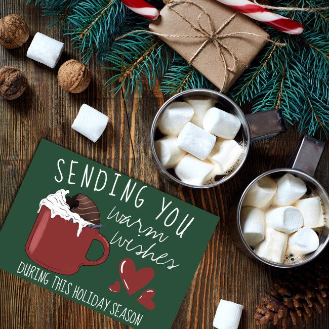 Warm Wishes Mug Hot Cocoa Christmas Holiday Invitations
