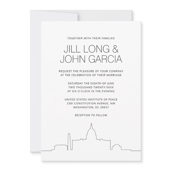 Washington Dc Wedding Invitation