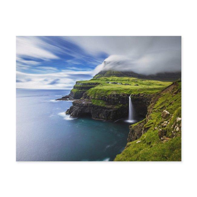 Waterfalls | Faroe Islands, Denmark Postinvitations