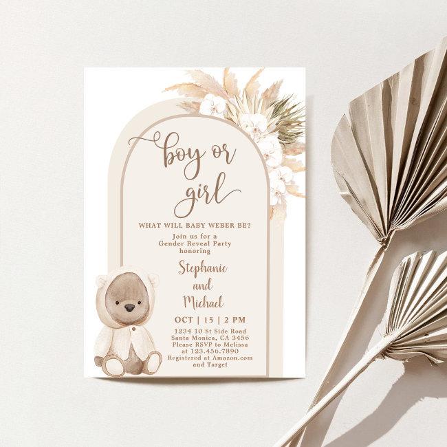 We Can Bearly Wait Invitation Gender Neutral