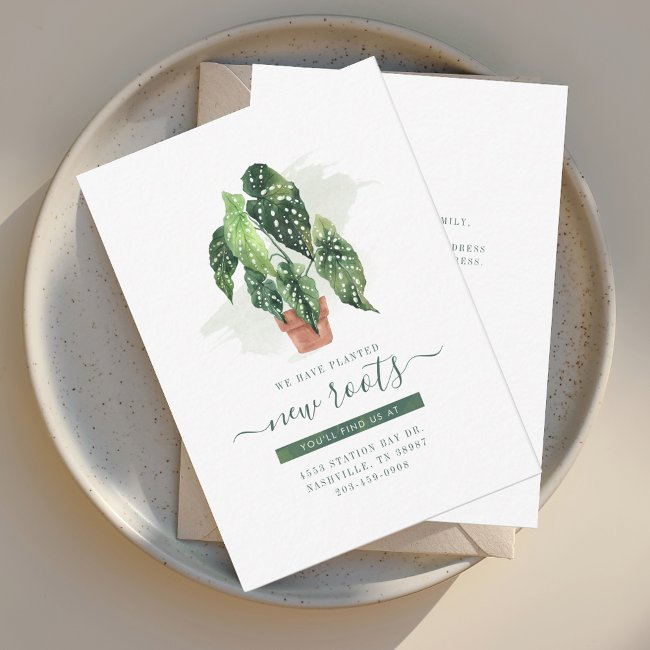 We Have Moved Watercolor Moving Announcement