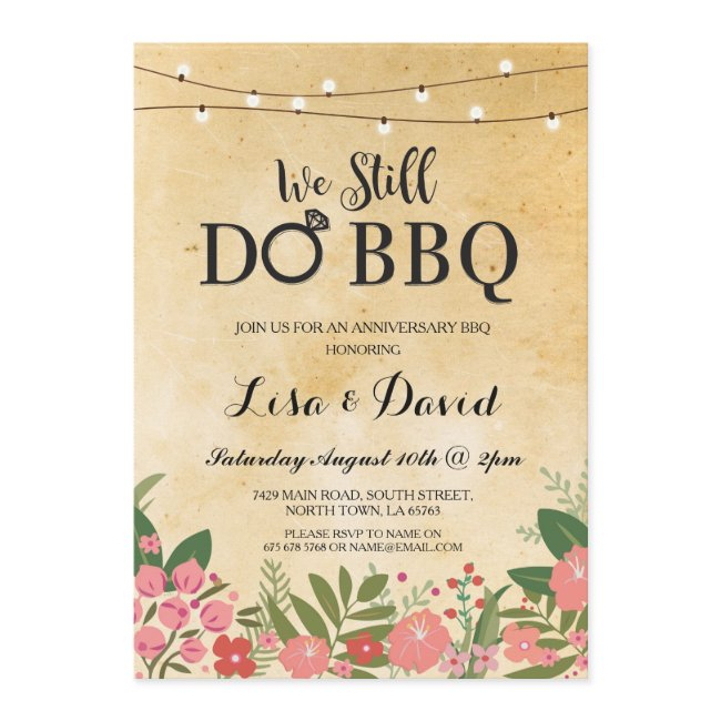 We Still Do Bbq Anniversary Celebration Invite
