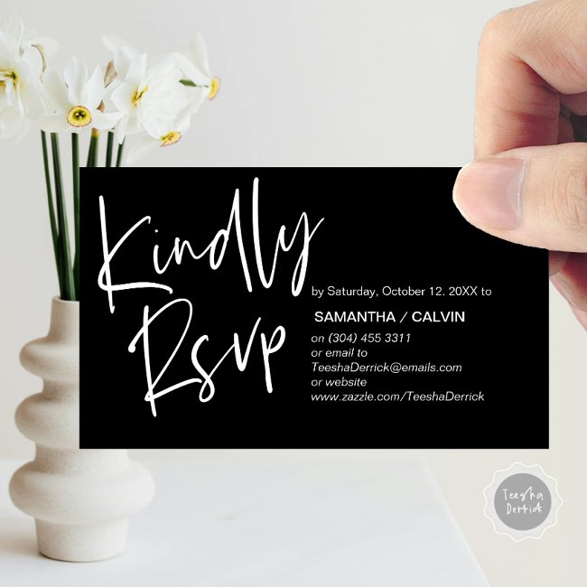 Wedding Rsvp, Casual Elegance, Invitation Respond
