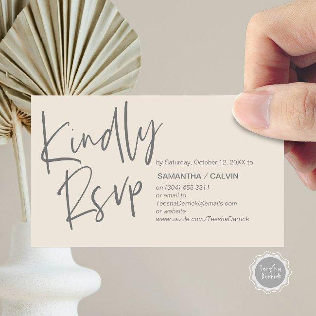Wedding Rsvp, Casual Elegance, Invitation Respond