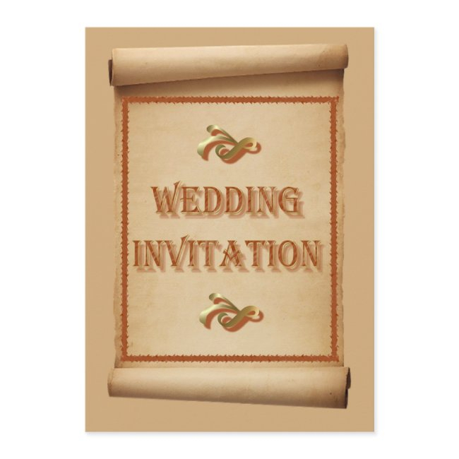Wedding Scroll Wedding Invitation