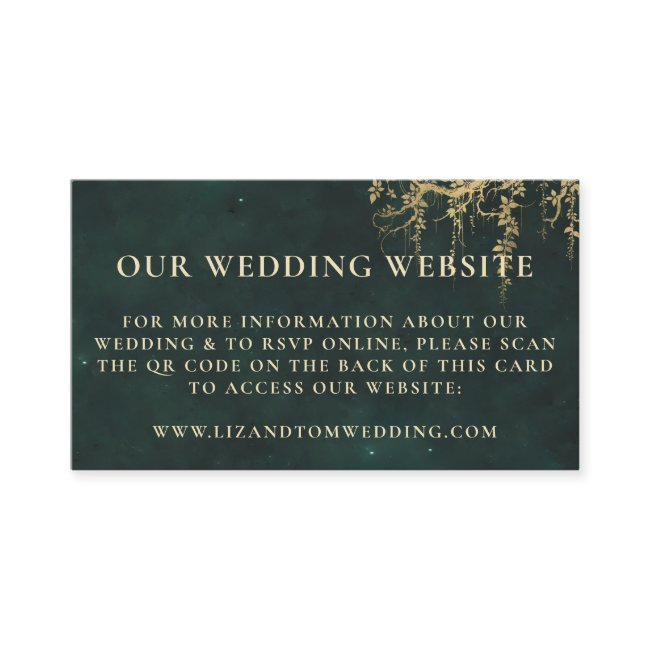 Wedding Website Qr Code Enchanted Forest Boughs Enclosure Invitations