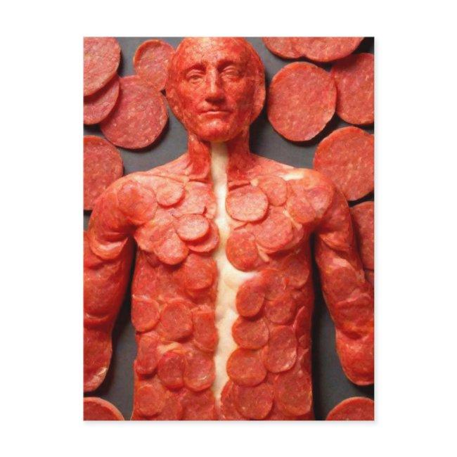 Weird Pepperoni Man Postinvitations