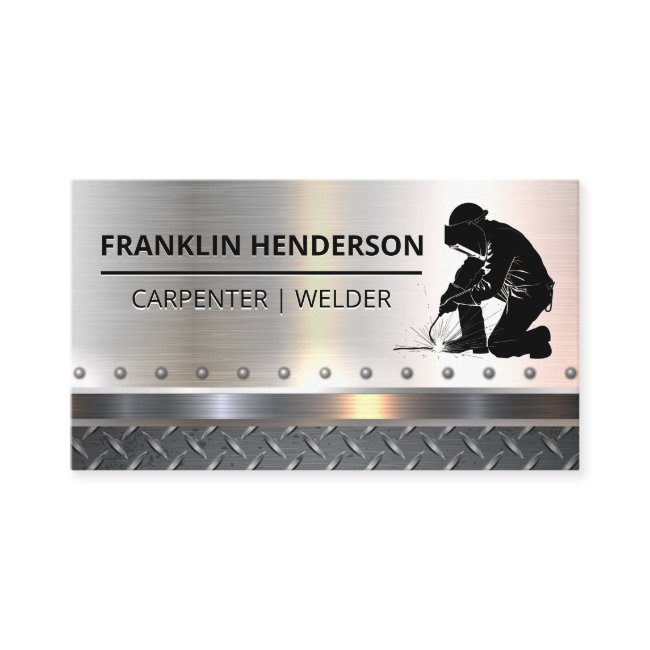 Welder Working | Diamond Steel | Metals Business Invitations