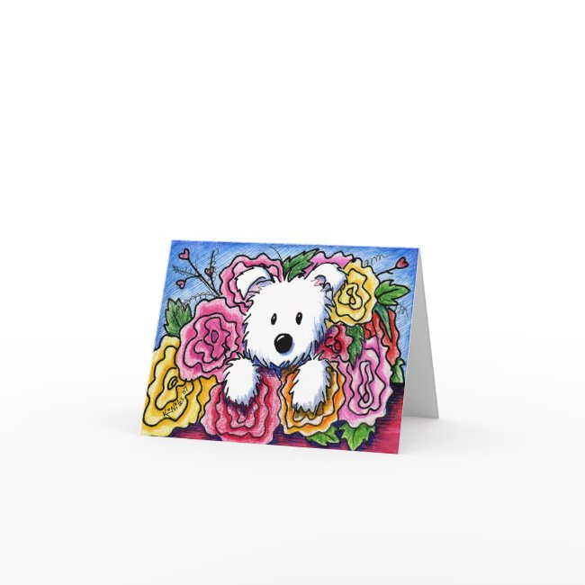 Westie Mother's Day Bouquet Invitations