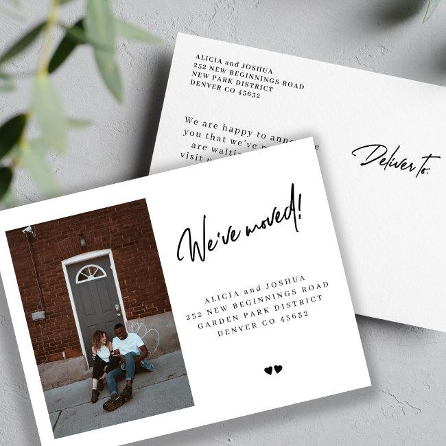 We've Moved Custom Photo Modern Simple Moving Announcement Postinvitations