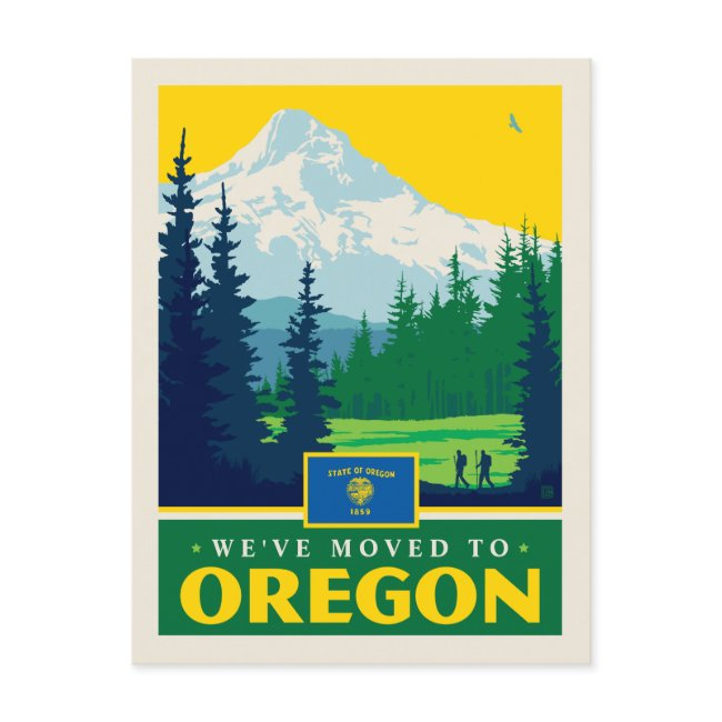 We've Moved To Oregon Invitation Postinvitations