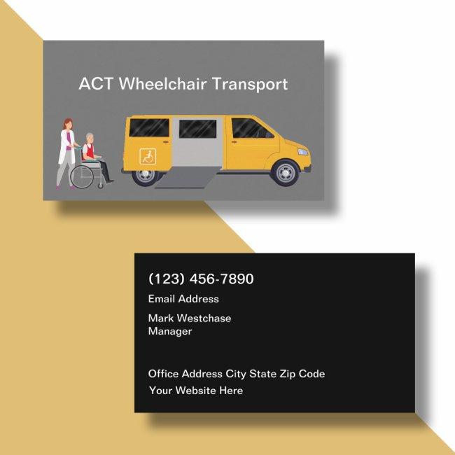 Wheelchair Transport Double Side Business Invitations