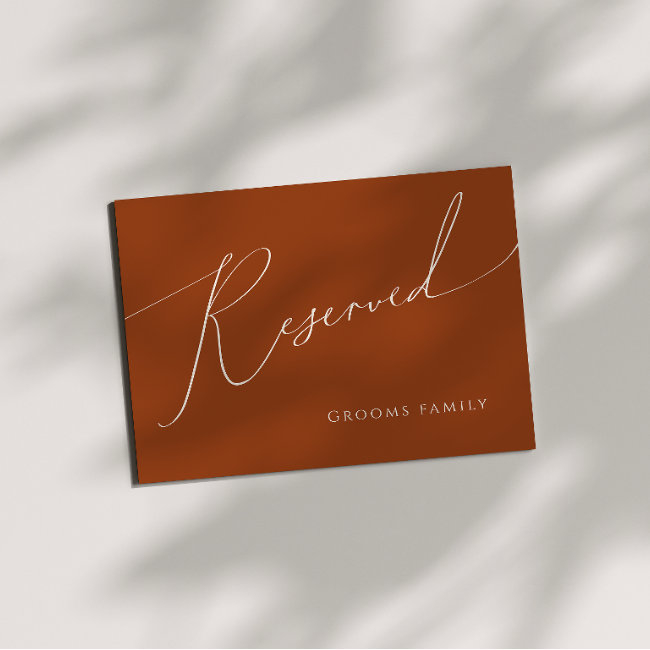 Whimsical Desert | Terracotta Reserved Sign