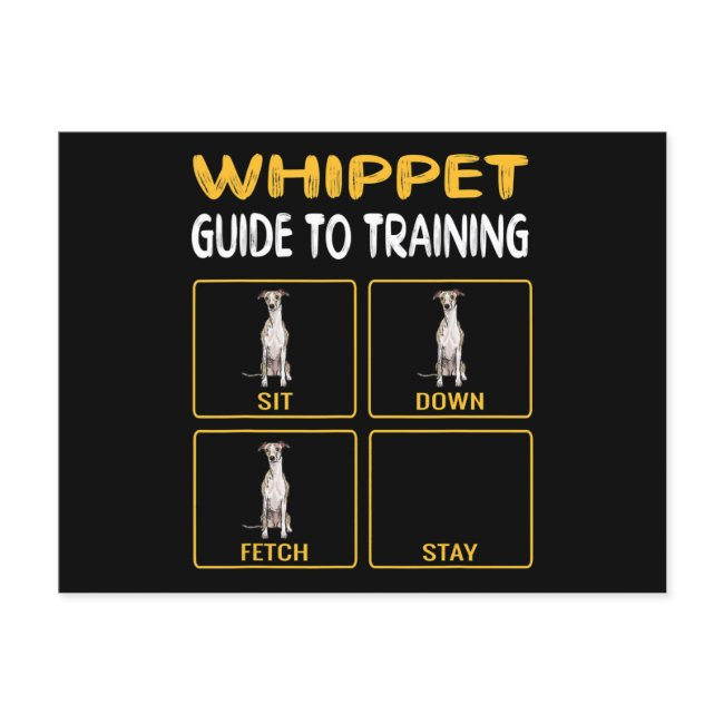 Whippet Guide To Training Dog Obedience Announcement Postinvitations
