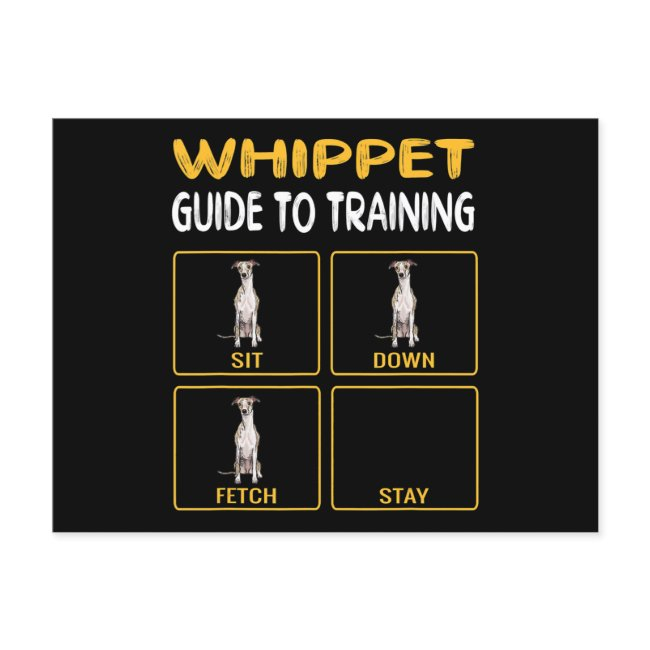 Whippet Guide To Training Dog Obedience Announcement Postinvitations
