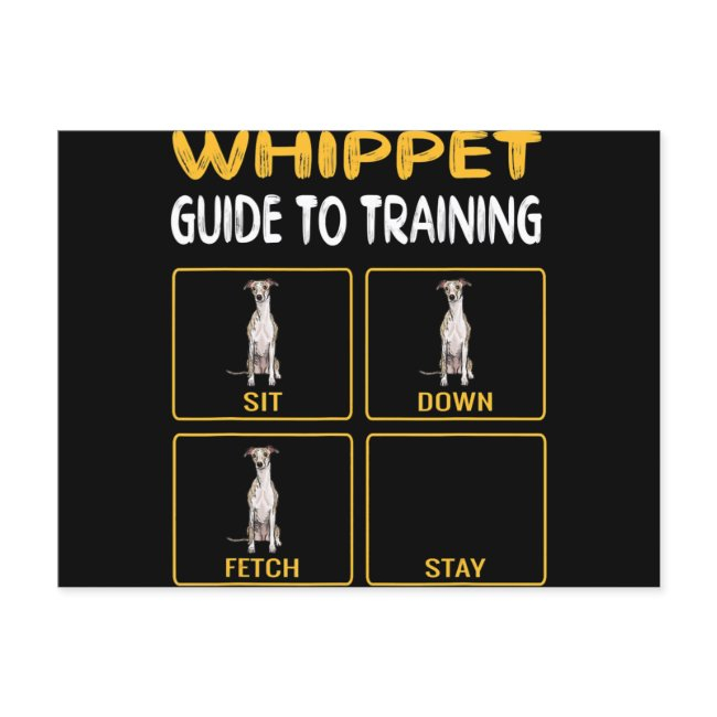 Whippet Guide To Training Dog Obedience Invitation Postinvitations