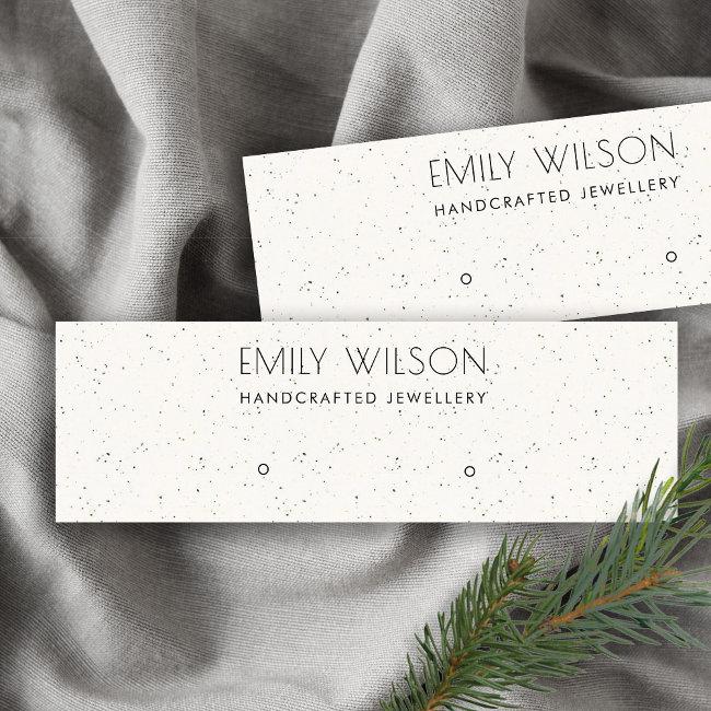 White Ceramic Texture Stud Earring Display Logo Mini Business Invitations