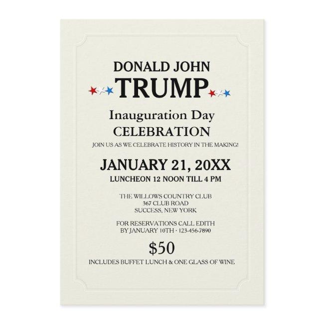 White Inauguration Invitation