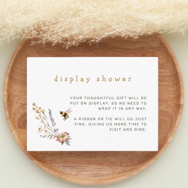Wildflower Bee Floral Display Shower Enclosure Invitations