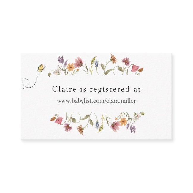 Wildflower Shower Registry Enclosure Invitations