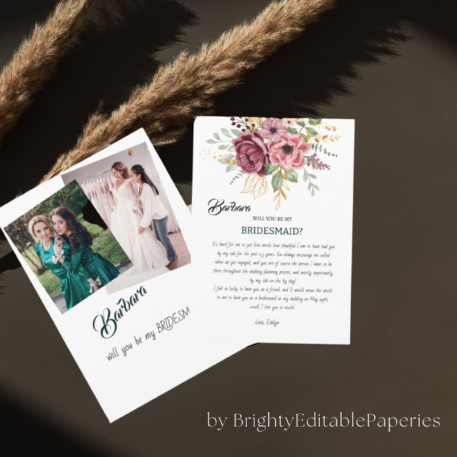 Will You Be My Bridesmaid Invitations