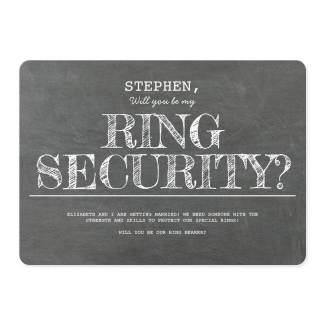 Will You Be My Ring Security Funny Proposal Invitation