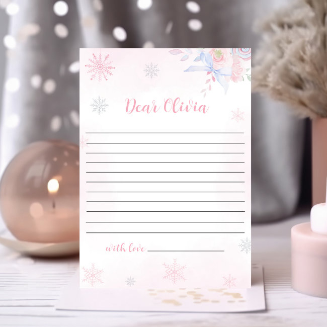 Winter Onederland Birthday Time Capsule Note Invitations