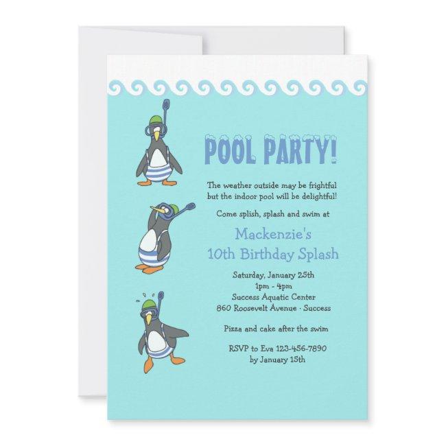 Winter Pool Party Invitation