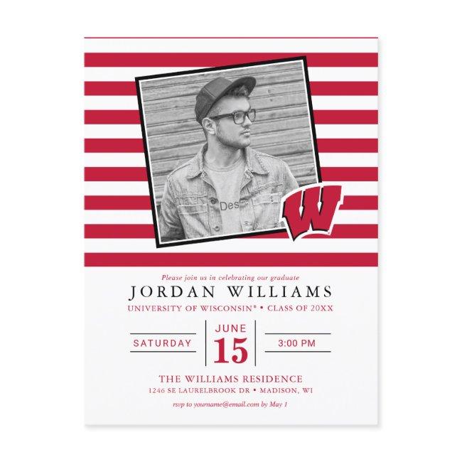 Wisconsin Badgers Stripe Graduation Announcement