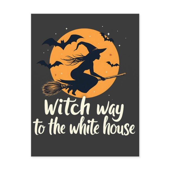 Witch Way To The White House Election Kamala Postinvitations
