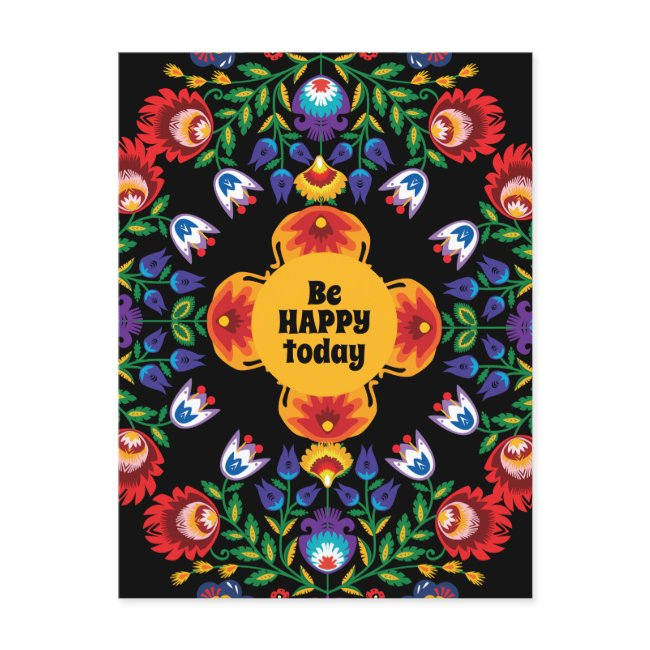 With Text Awesome Polish Folk Wycinanki Postinvitations