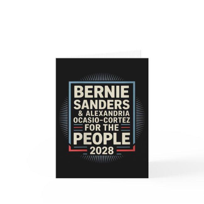 Womens Bernie Sanders And Aoc 2028 For President C Invitations